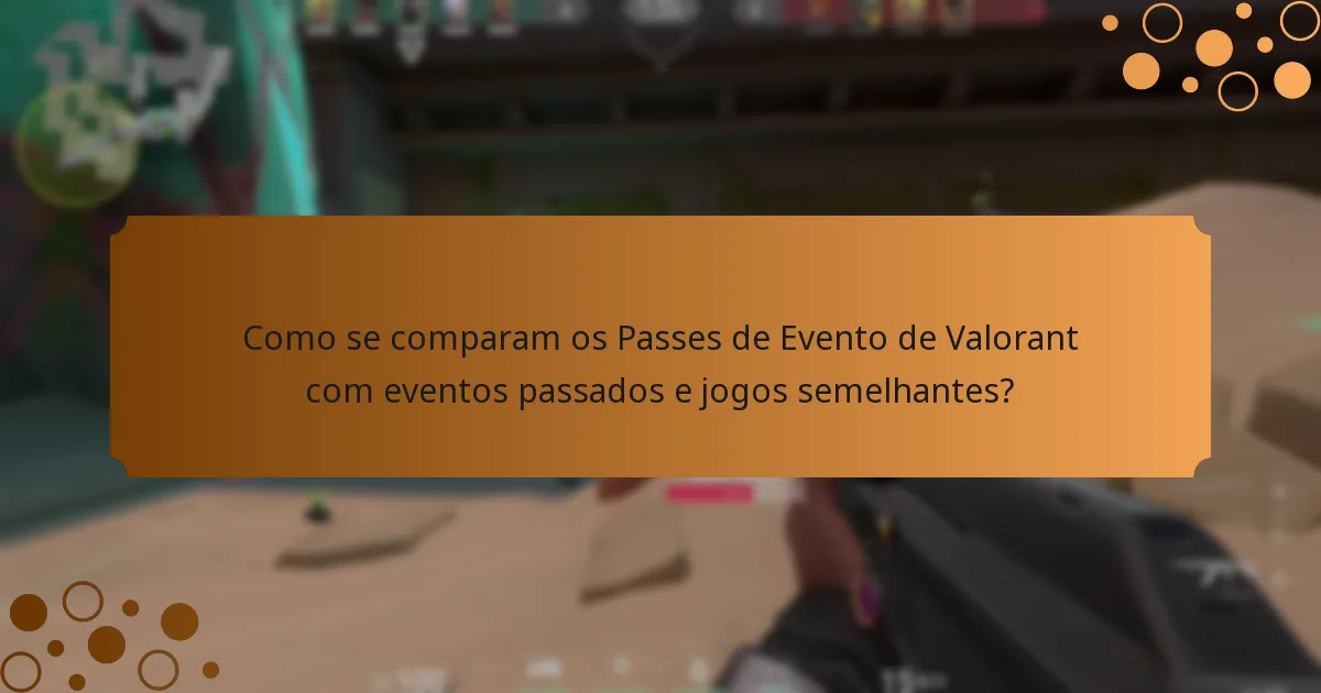 Como se comparam os Passes de Evento de Valorant com eventos passados e jogos semelhantes?