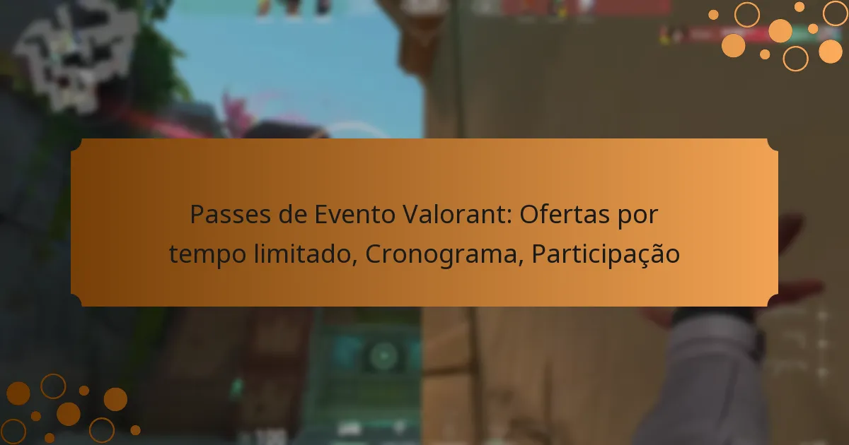 Passes de Evento Valorant: Ofertas por tempo limitado, Cronograma, Participação